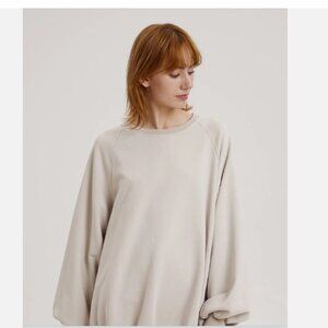 Nap Loungewear Over sized Gathered Sweatshirt Light Grey SMALL